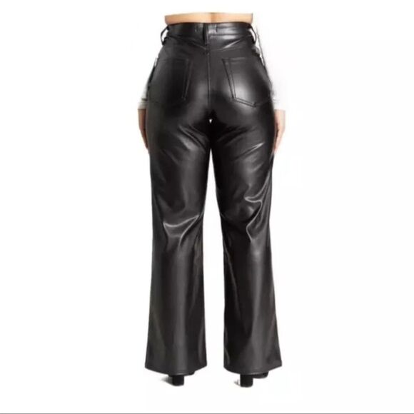 Dollhouse Wide Leg Vegan Leather Pants, Black Size 5 NWT - Picture 2 of 4